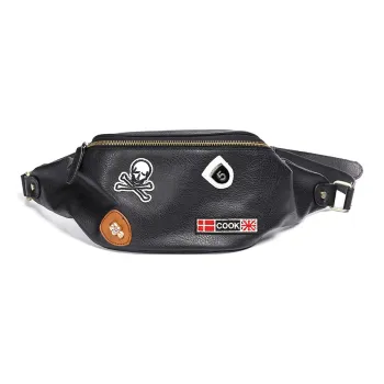 VIHUS PU Fanny Pack Regular Men's Black
