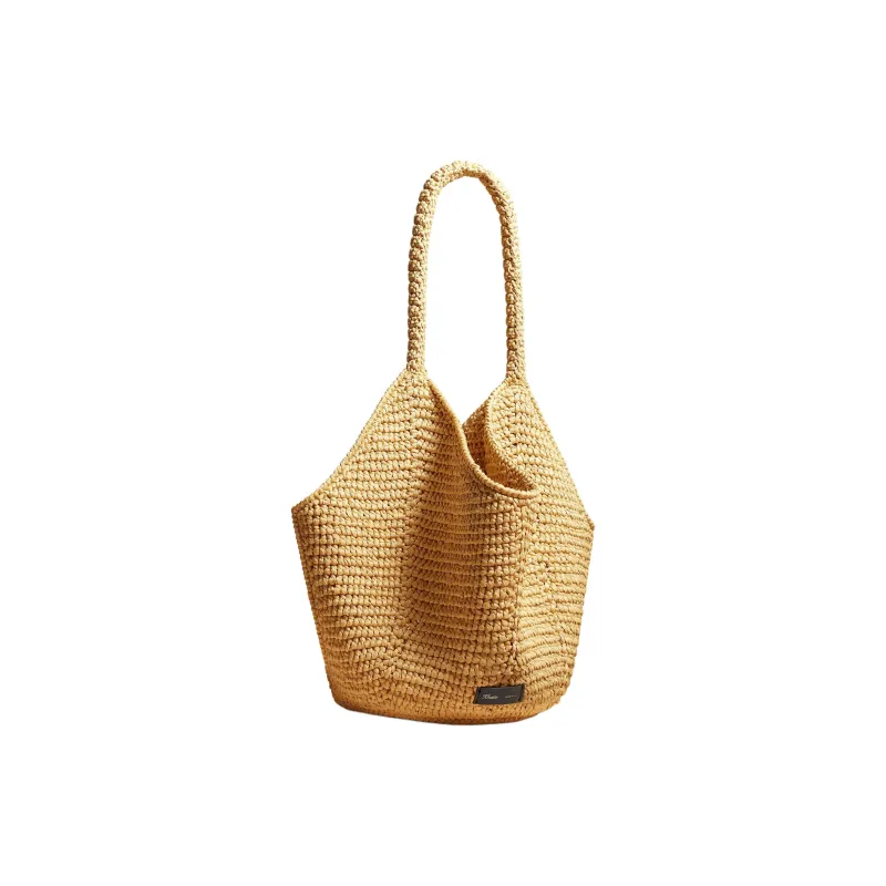 KHAITE Raffia Tote Bag, Shopping Bag, Handbag Women's Beige-1