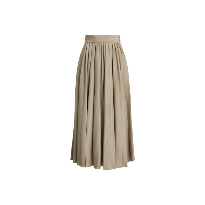 Ralph Lauren Collection Casual Long Skirt Women's Champagne Gold-0