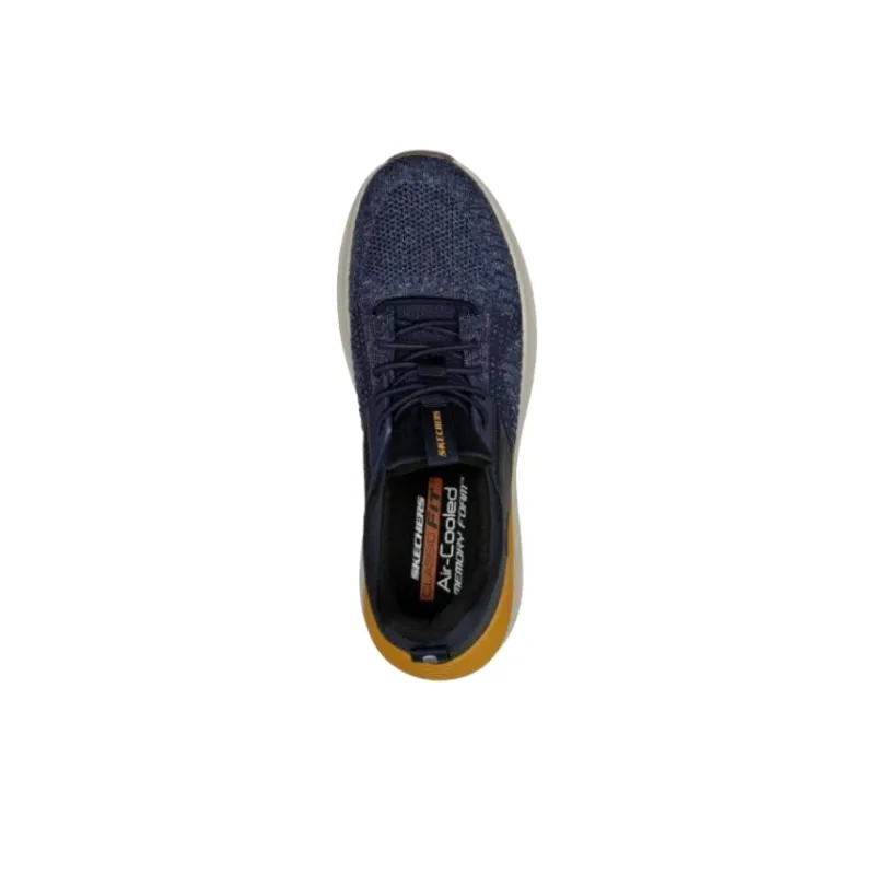 Skechers Neville Calhan Slip Resistant Low Top Casual Shoes Men's Blue-3