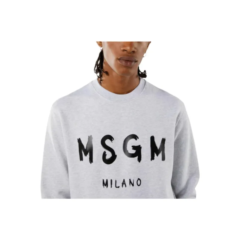 MSGM Logo Printed Crewneck Sweater-4