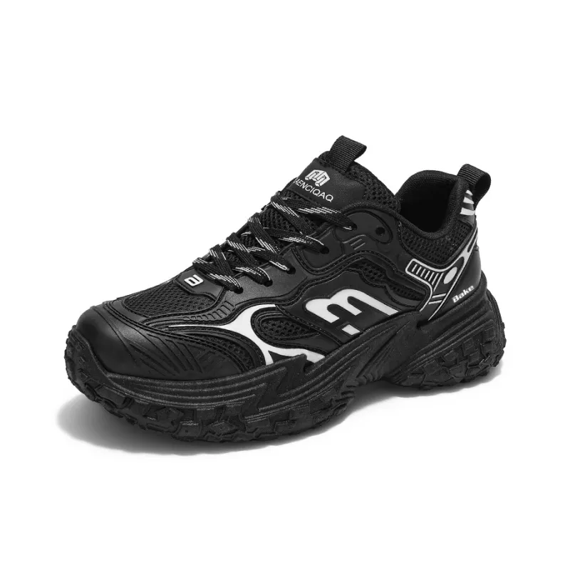 BAKE Shock Absorbers With Slip Resistant And Abrasion Resistant Properties Low Top Chunky Sneakers Men's-0