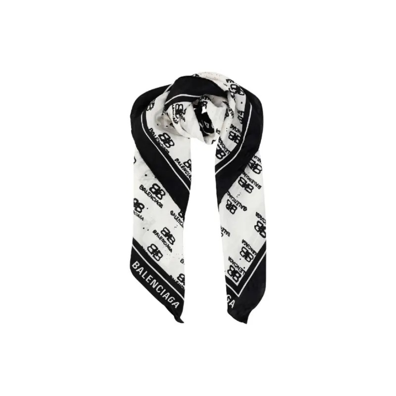 Balenciaga Silk Scarves Women's White-1