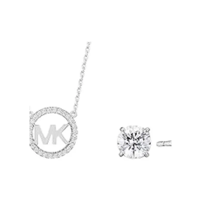 MICHAEL KORS Necklace/Stud Earrings Women's Silver-1