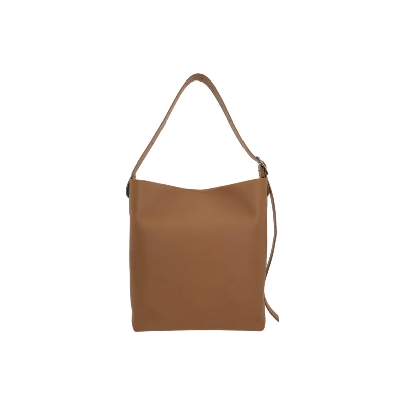 JIL SANDER Calfskin Tote Bag, Shopping Bag, Shoulder Bag Medium Size Women's Hazelnut-2