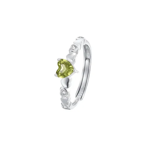 FANSHINER Natural Peridots Rings Women's