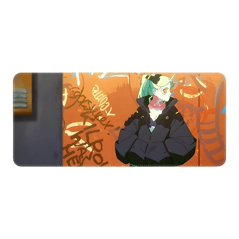 DANYIN Edge Walker Extra Large Men's Anime Gaming Computer Table Mat Cyberpunk Office Desk Cushion Mouse Pads-9