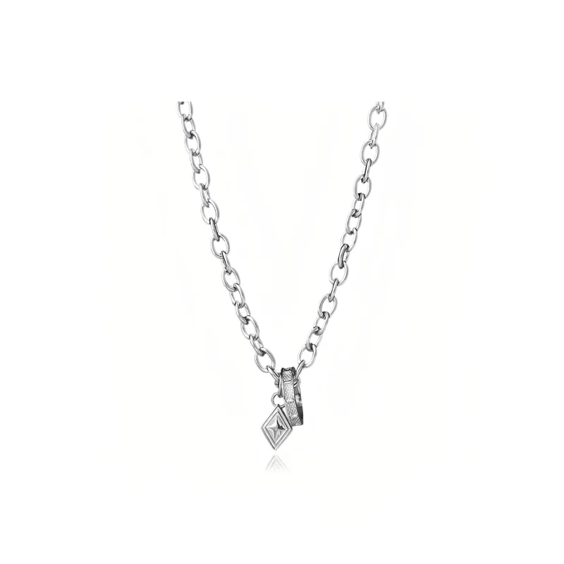 FOREVER MELODY Titanium Steel Necklaces Men's-0