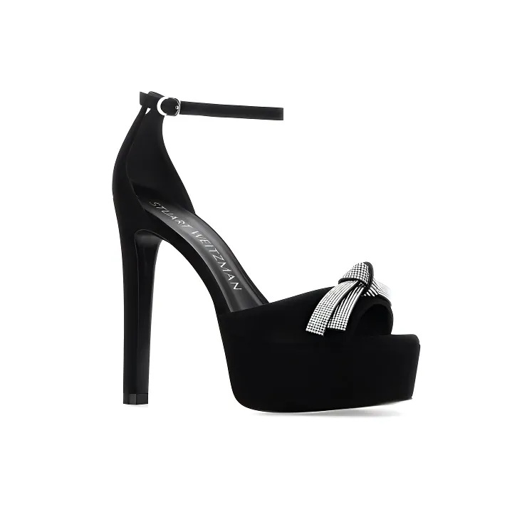 stuart weitzman Discoplatform 130mm Bow-detail Sandals-2