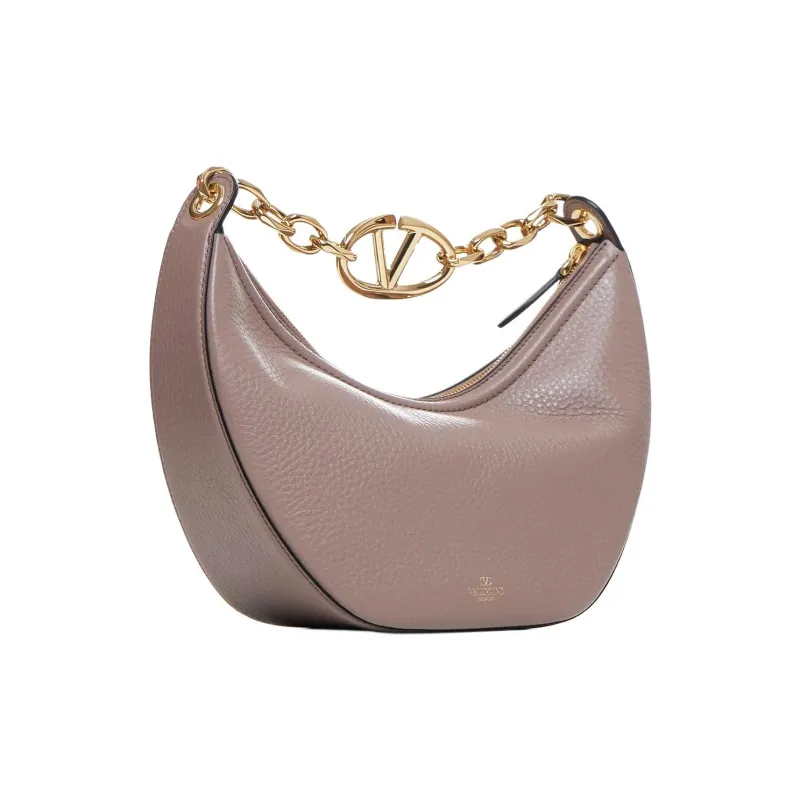 Valentino Vlogo Moon Calfskin Shoulder Bag Medium Size Women's Umber-2