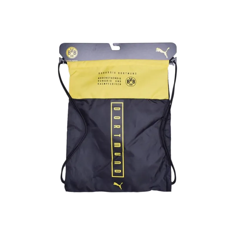 PUMA Lightweight Fashion Shoulder Bag Unisex Black & Yellow-0