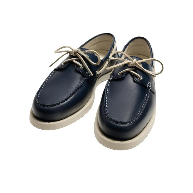 ZARA Boat Shoes Men Blue-2