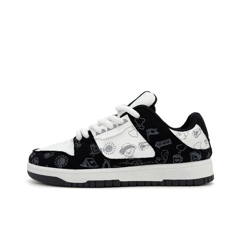 Teddy Bear Collection Low Top Skateboard Shoes Unisex-9