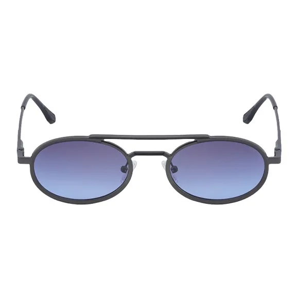 NOME Plastic Metal Oval Sunglasses Unisex-3