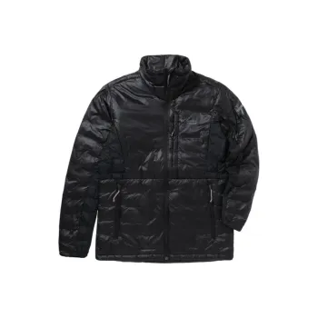 Columbia Solid Color Stand Collar Puffer Jacket Men's Black
