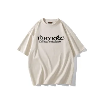 TONYKRZ T Shirts Unisex Light Beige Apricot