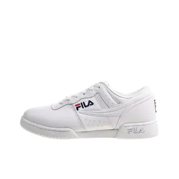 FILA Original Fitness Anti Slip Wear Resistant Low Top Skateboard Shoes Unisex White