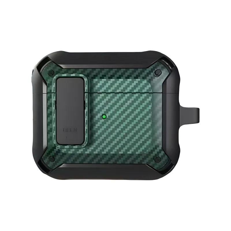 Yoobao Compatibility AirPods4 TPU Carbon Fiber Texture Lock Design Headphone Cases-11