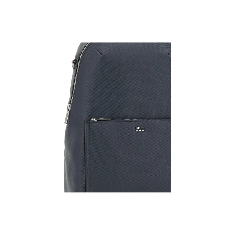 HUGO BOSS Faux Leather Backpack Unisex Blue-3