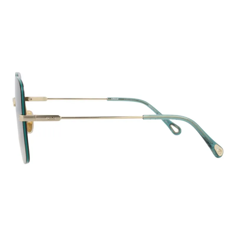 Chloe Square Sunglasses Women's Green-1