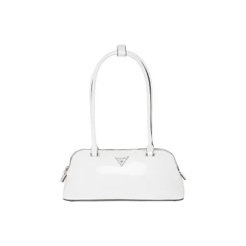 GUESS Artificial Leather Baguette Bag Shoulder Bag Medium Size Women's White