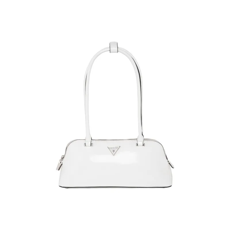 GUESS Artificial Leather Baguette Bag Shoulder Bag Medium Size Women's White-0