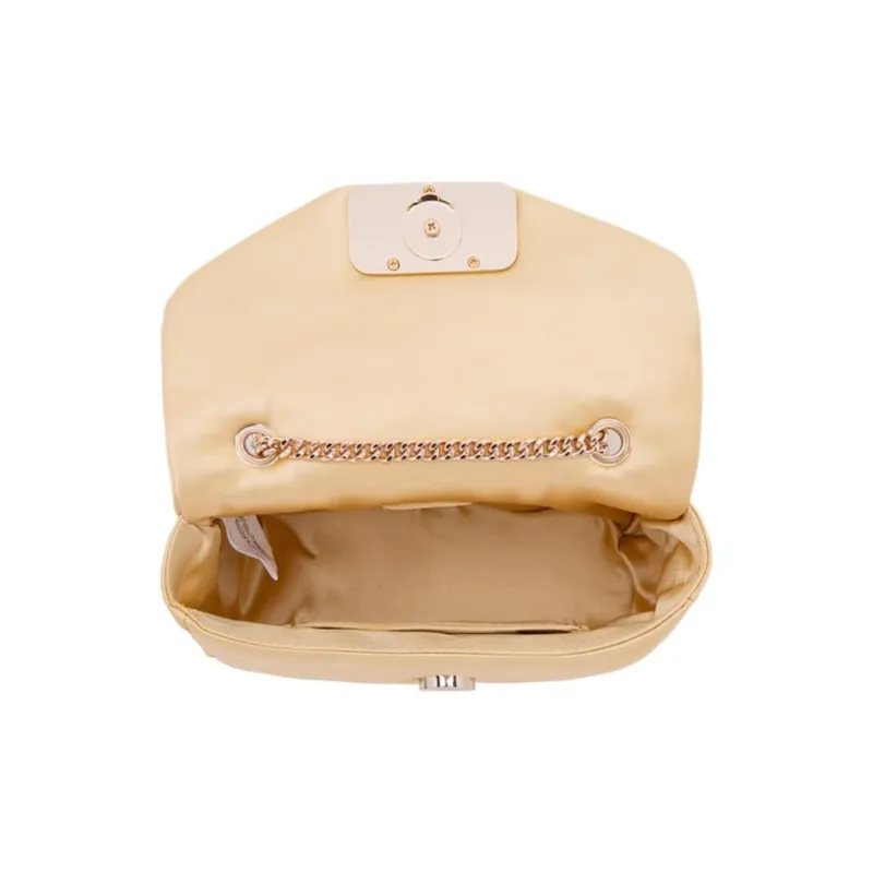 GUESS Fabric Shoulder Bag Medium Size Women's Gold-3