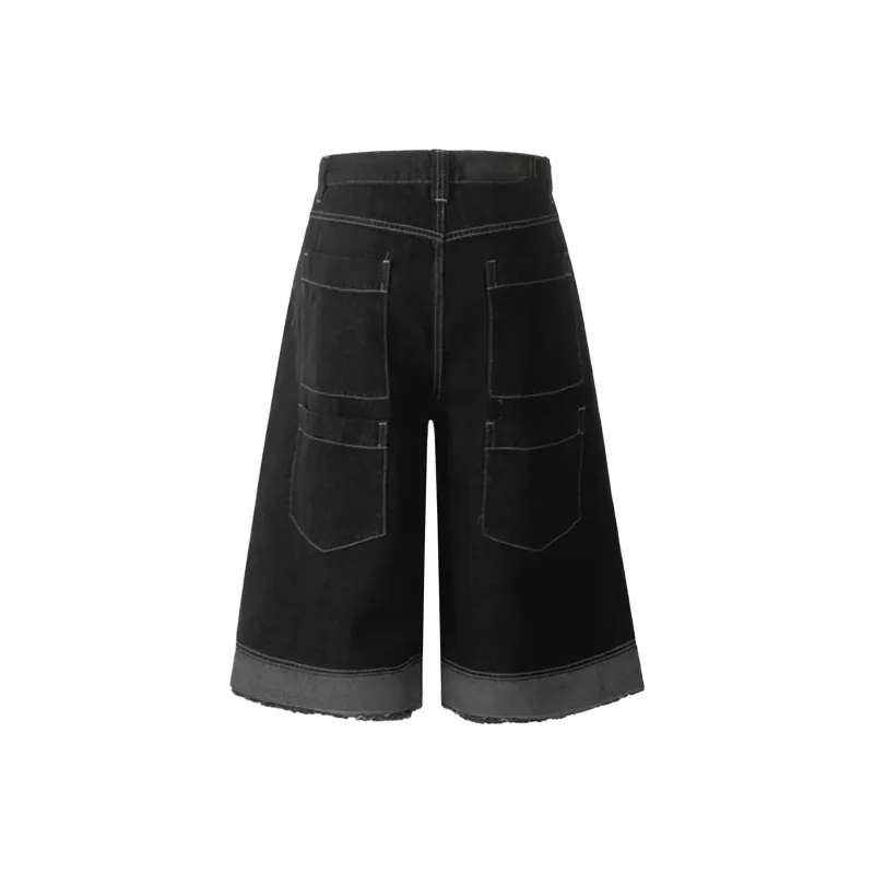 SOIE Denim Shorts Unisex Black-2