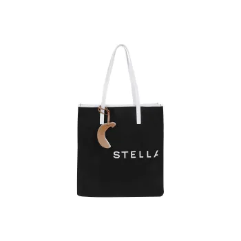 Stella McCartney Abaca Tote Bag, Shopping Bag, Handbag Women's Black