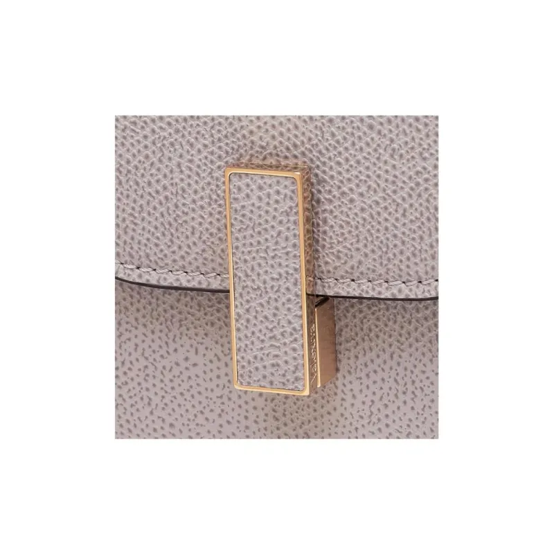 Valextra Iside Cow Leather One Shoulder Handbag Mini Women's Gray-4