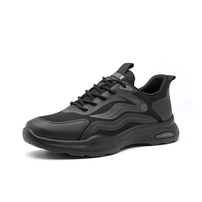 SOBB Shock Absorbers Slip Resistant, Abrasion Resistant, Breathable Low Top Casual Shoes Men's Black-0