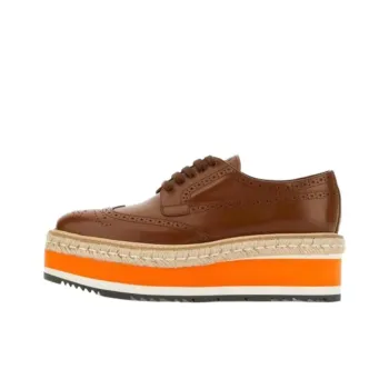 PRADA Casual Single Shoes 6cm Women's Brown