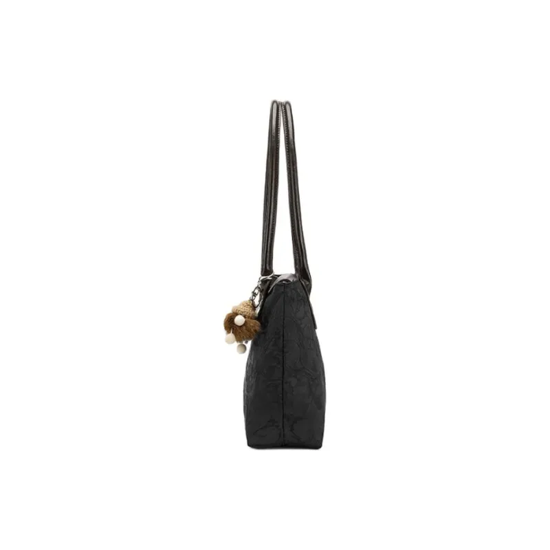 ST&SAT Fabric Shoulder Bag Women's Classical Black-3