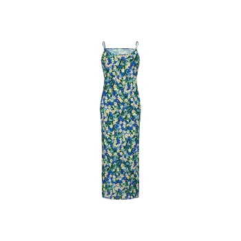 JZ. ANNAKRO Slip Dresses Women's Pattern Blue