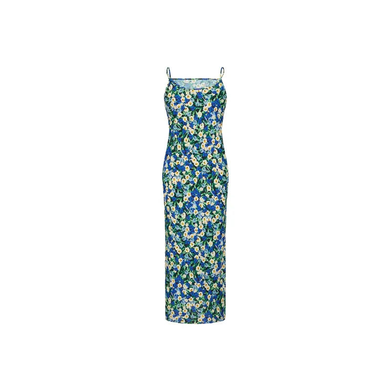 JZ. ANNAKRO Slip Dresses Women's Pattern Blue-0