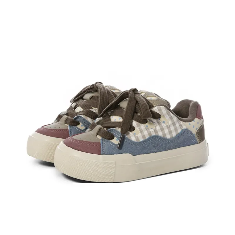 The New Age Family Low Top Skateboard Shoes Women's Cameo Brown-1