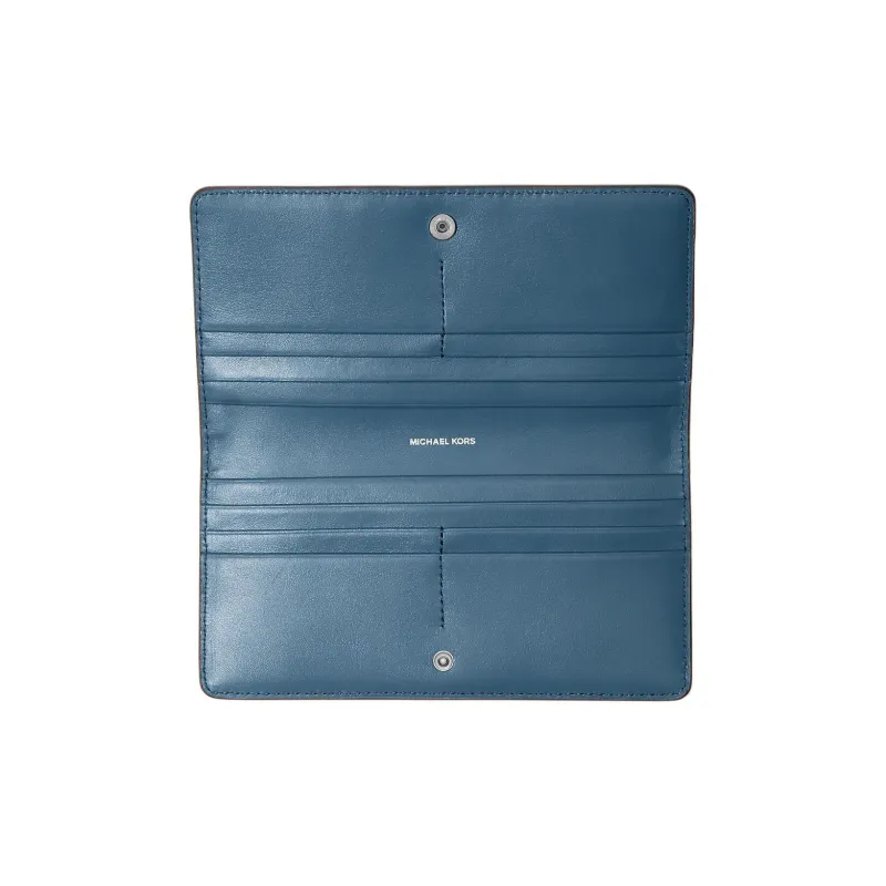 MICHAEL KORS Bryant Leather Wallet Tubas Women's Blue-2
