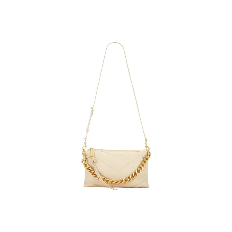REBECCA MINKOFF Leather One Shoulder Handbag Women's Latte Coffee-1