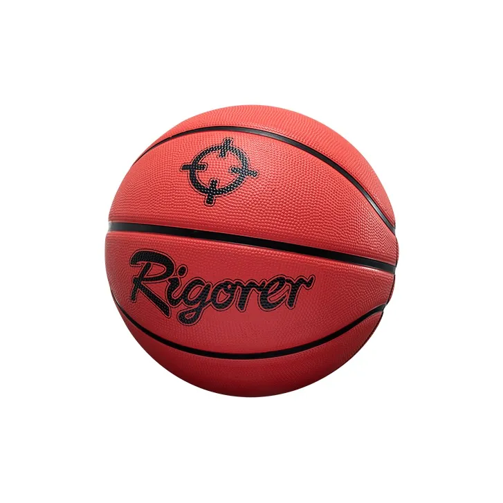 RIGORER Rubber Basketball Laser Red Size 7 Street Training Competition Unisex-1