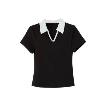 Late White T Shirts Women's Black