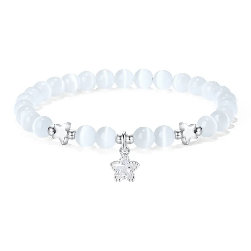 PUTUOSHANWENCHUANG Glass Cat Eye Jade Bracelets Unisex-0