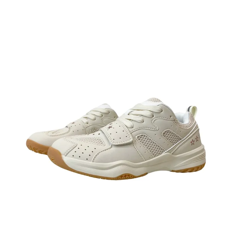 MQGAll Slip Resistant, Abrasion Resistant, Breathable Low Top Vintage Basketball Shoes Women's Beige Yellow-2