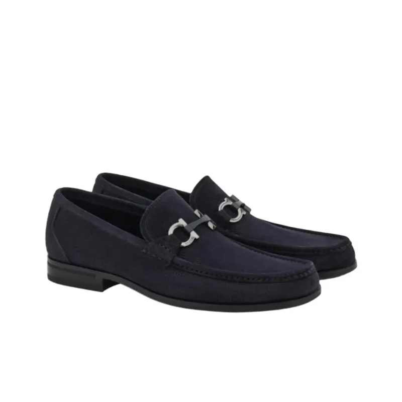 FERRAGAMO GANCINI Casual Shoes Men's Blue-2