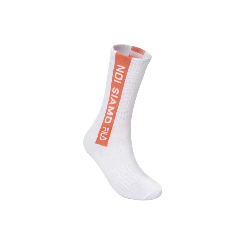 FILA FUSION NOI SIAMO FILA Knee High Socks Women's 1 Pack White-1