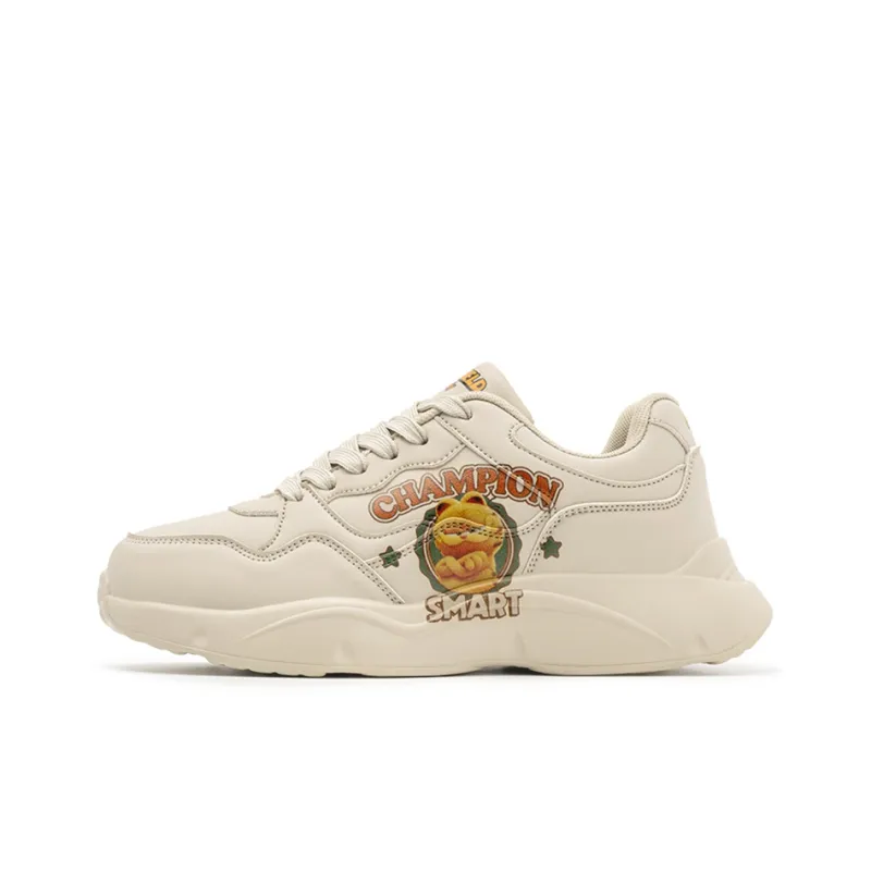 JIAFEIMAOJIAZU Low Top Chunky Sneakers Unisex Garfield Warm Beige-2
