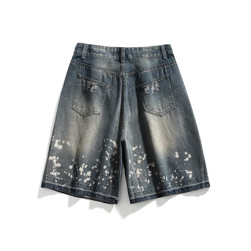 VSCH Denim Shorts Men Vintage Blue-1