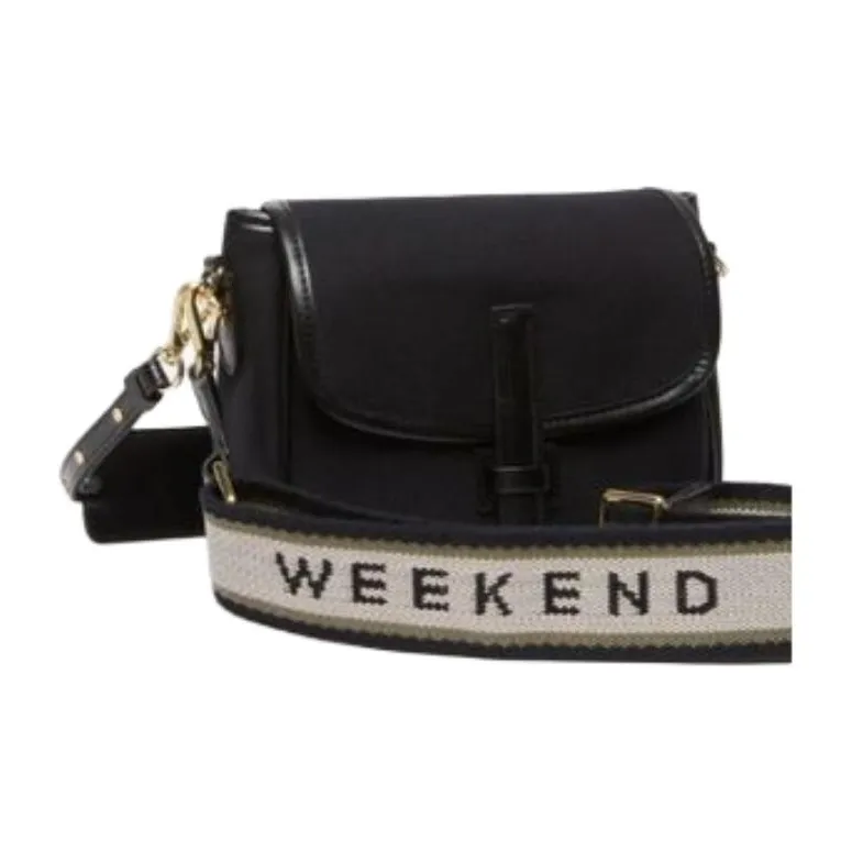 WEEKEND MaxMara Cotton Shoulder Bag Women's Black-4