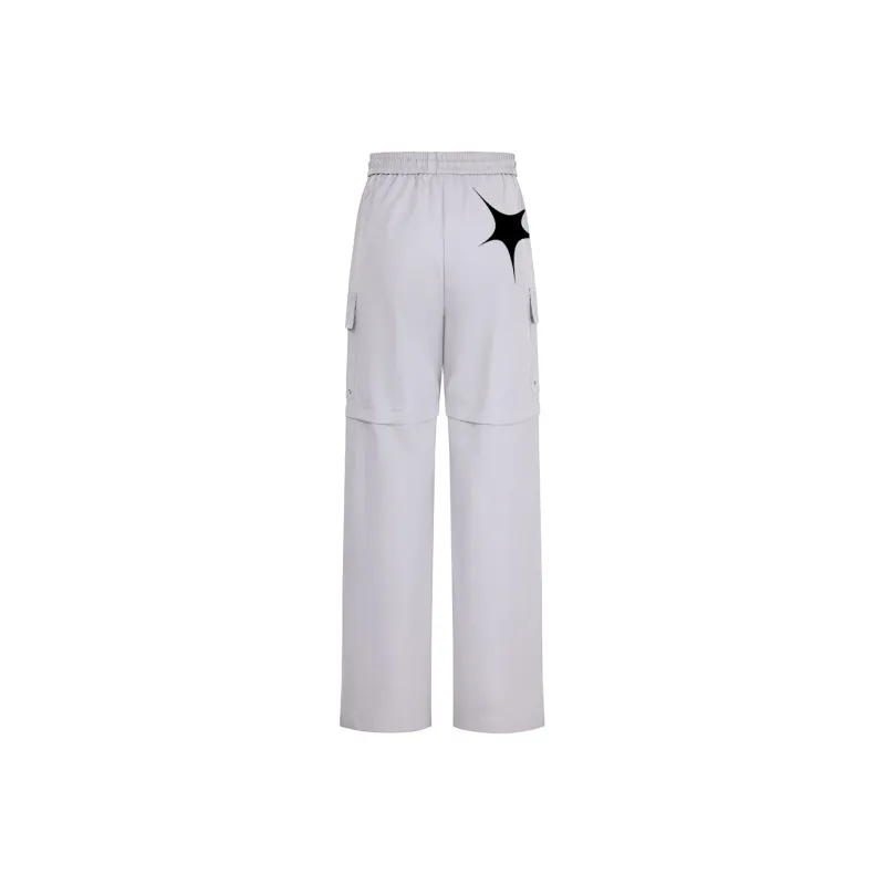 Qnxeey Casual Pants Unisex Black-5