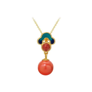 Seven Little Craftsmen South Red Agate Necklaces Women's
