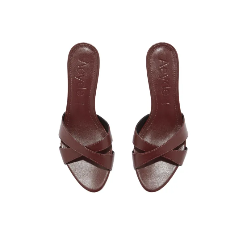 Aeyde Slide Slippers 5.5cm Women's Dark Red-3